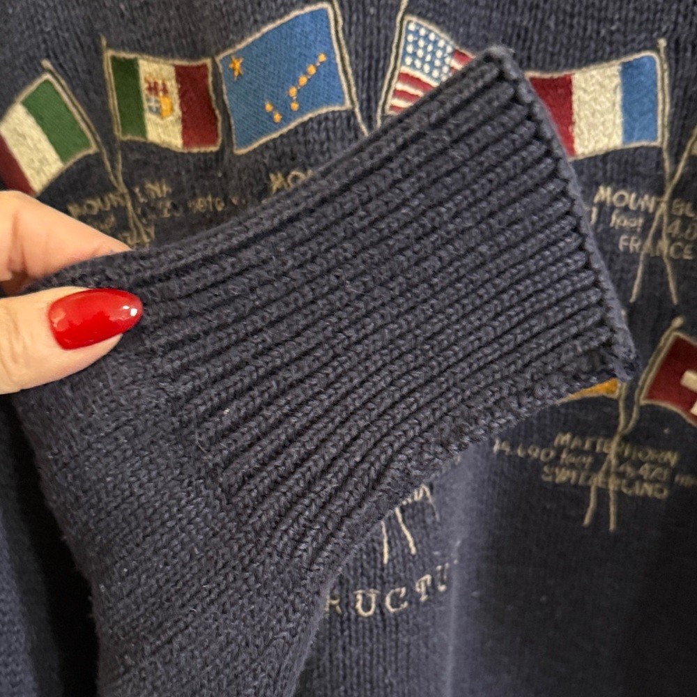 Vintage Flag embroidered Sweater - Picture 4 of 9